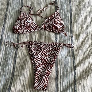 Zebra print bikini